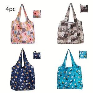 Reusable Folding Shopping Bags, All are Cats - Pick the one You Like - NEW